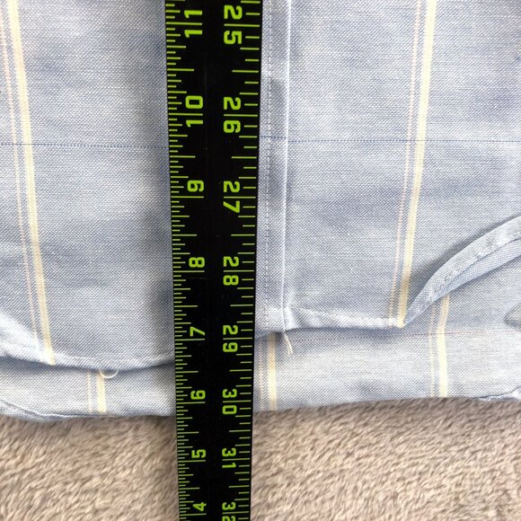 2 Arrow Dover Men Dress Shirt Size 15.5 Neck Lot Of Two Striped Button Down Blue - Picture 5 of 10